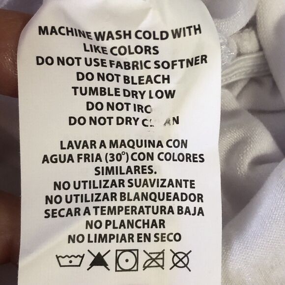 Bebe Sport White With Pink Rhinestones Ruched Tee  Size Medium NWT - Picture 10 of 12